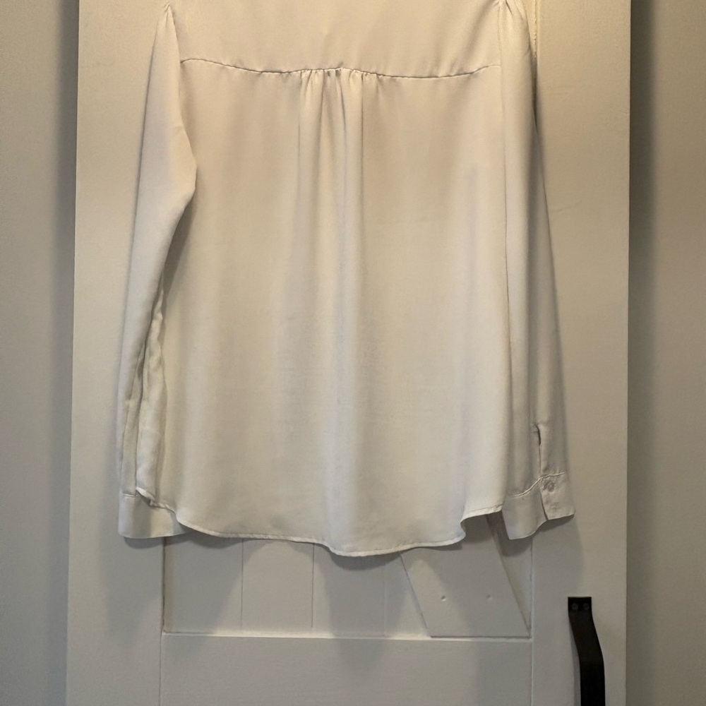 Express White Ruffled Blouse - Picture 2 of 4